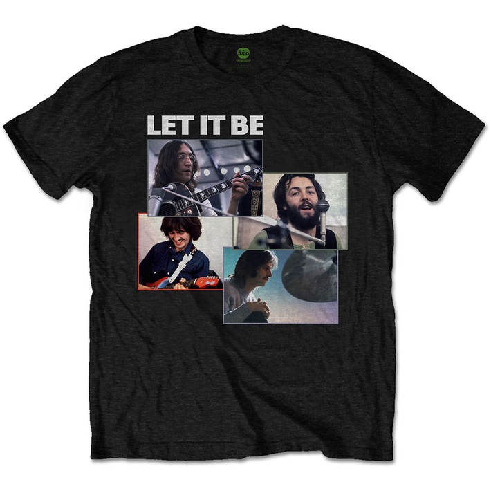 The Beatles 'Let It Be Recording Shots' (Black) T-Shirt