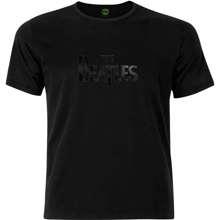 Great BritainThe Beatles 'Drop T Black-On-Black' (Black) T-Shirt