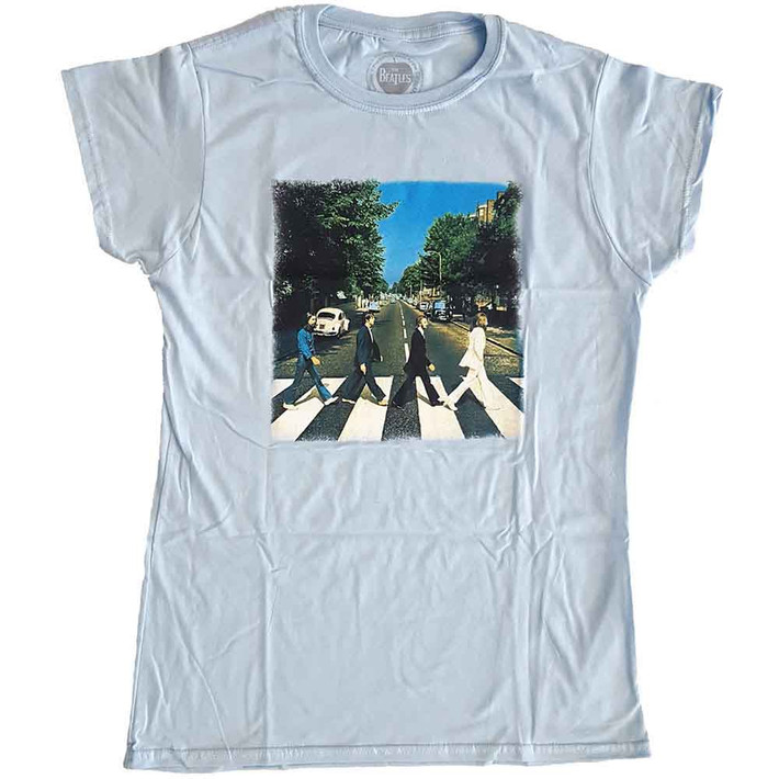 The Beatles 'Vintage Abbey Road' (Blue) Womens Fitted T-Shirt