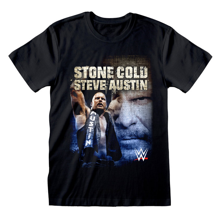 WWE - Stone Cold Steve Austin 'Photo Compilation' (Black) T-Shirt