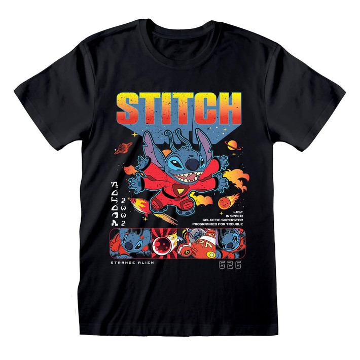 Disney Lilo & Stitch 'Stitch In Space' (Black) T-Shirt