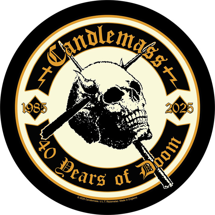 Candlemass '40 Years Of Doom' Back Patch