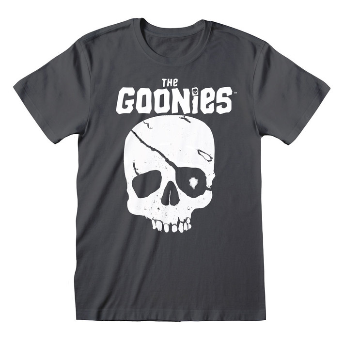 The Goonies 'Skull & Logo' (Grey) T-Shirt