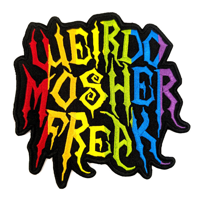 SLF 'Weirdo Mosher Freak Rainbow' Iron On Patch Large