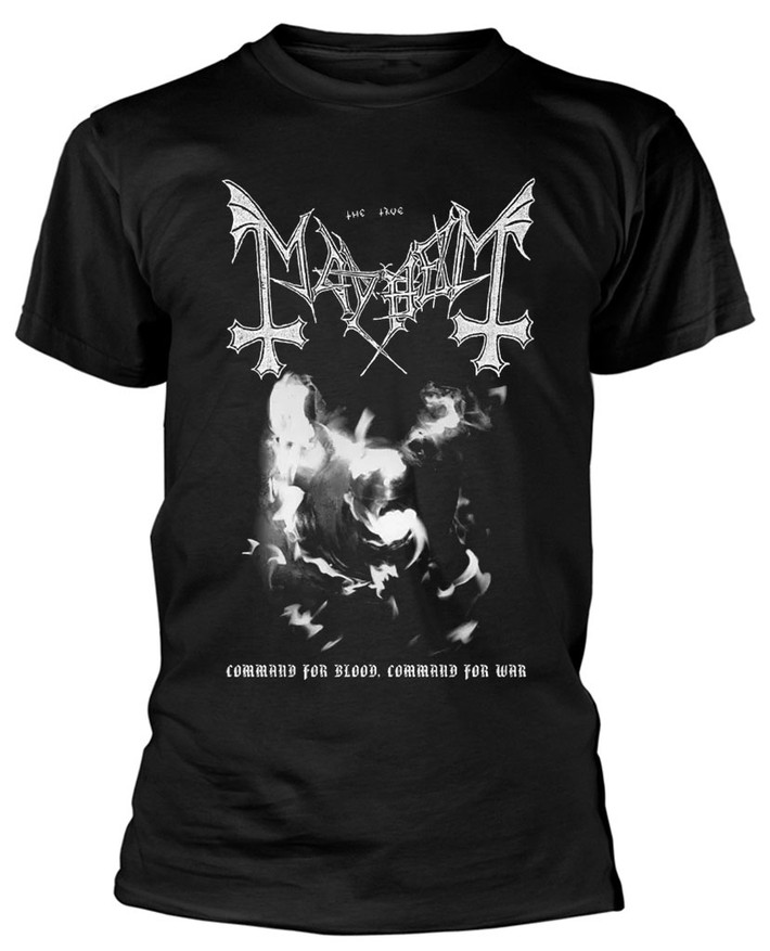 Mayhem 'Command For Blood' (Black) T-Shirt Front