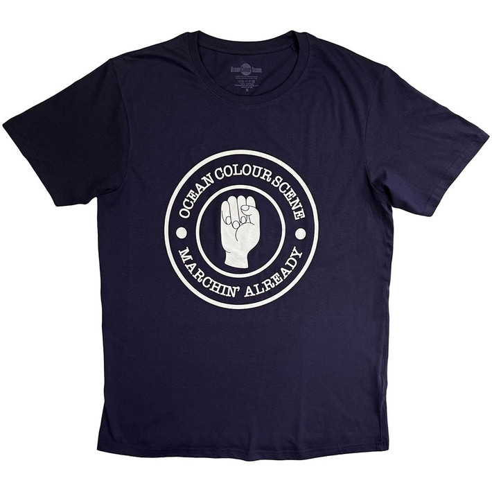 Ocean Colour Scene 'Marchin' Fist' (Blue) T-Shirt