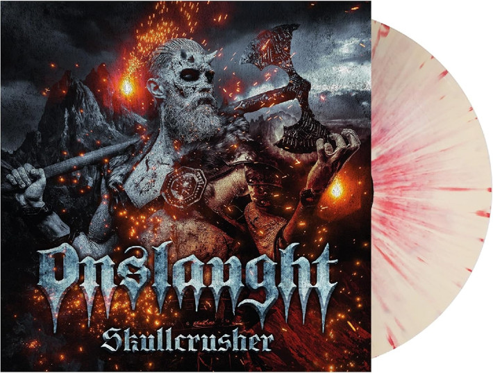 Onslaught 'Skullcrusher' LP Red White Splatter Vinyl