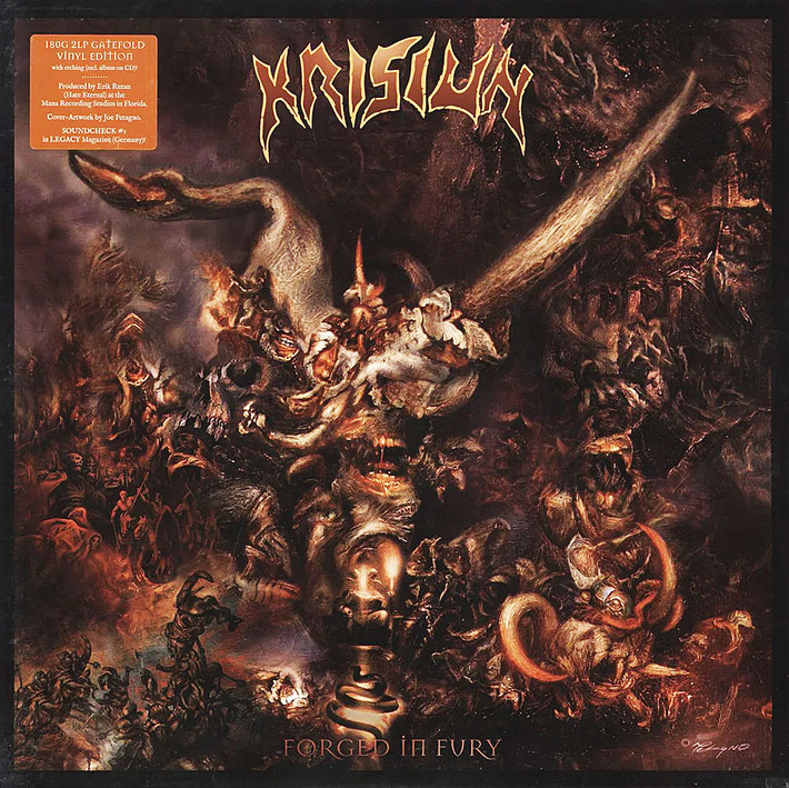 Krisiun 'Forged In Fury' 2LP Black Vinyl & CD Front