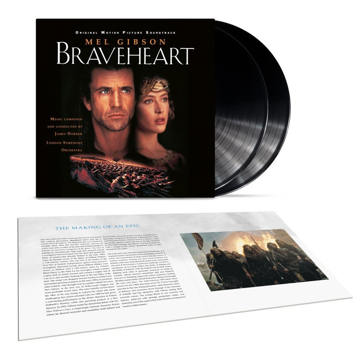 James Horner & London Symphony Orchestra 'Braveheart (Original Motion Picture Soundtrack - 30th Anniversary Edition)' 2LP Black Vinyl