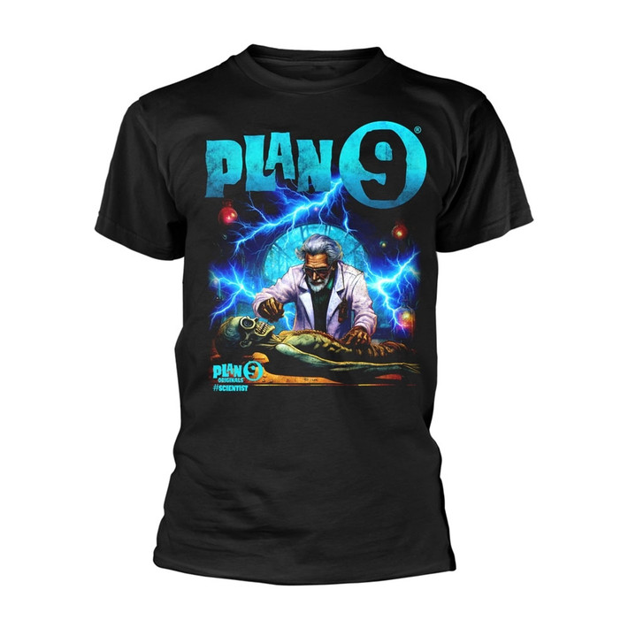 Plan 9 'Scientist 1' (Black) T-Shirt Front