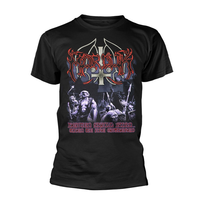 Marduk 'Heaven Shall Burn...' (Black) T-Shirt Front