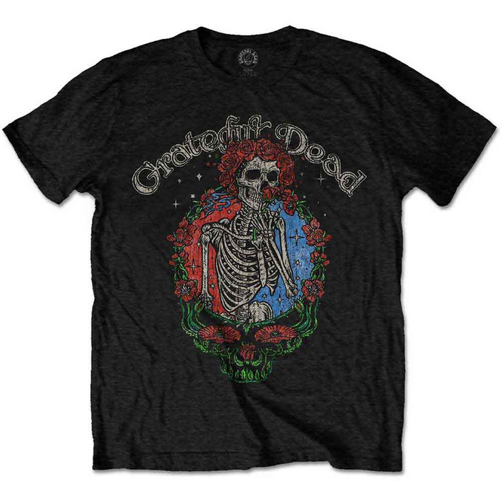 Grateful Dead 'Floral Stealie' (Black) T-Shirt