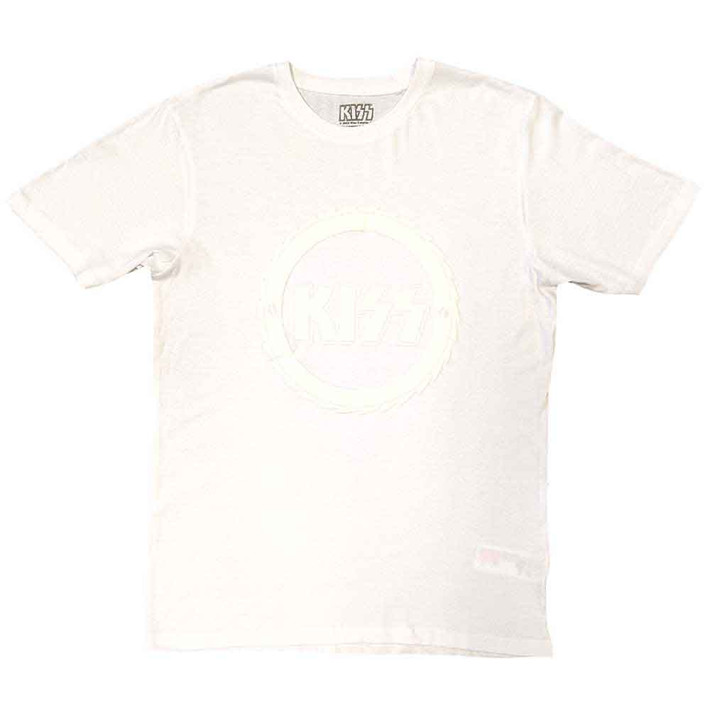 KISS 'Buzzsaw Logo' (White) T-Shirt