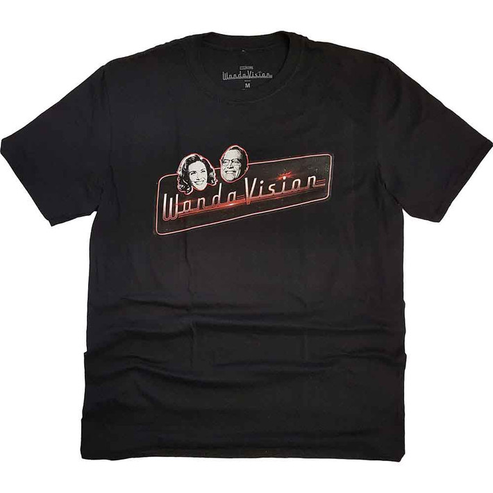 Marvel Comics 'WandaVision Red Logo' (Black) T-Shirt