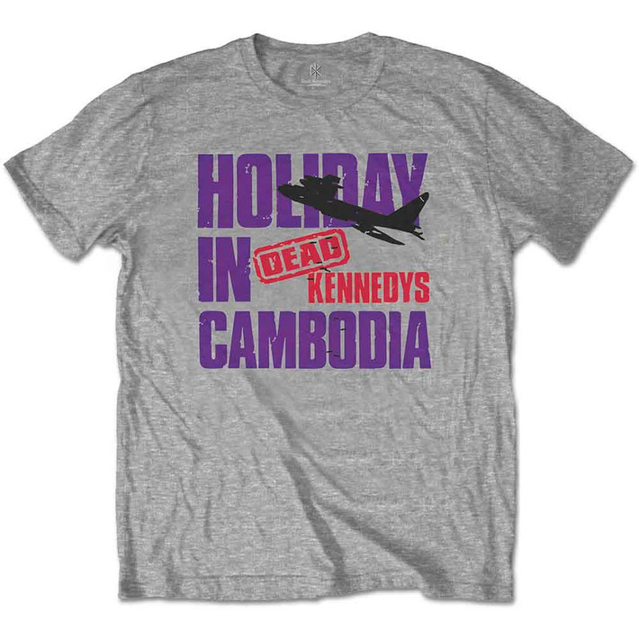 Dead Kennedys 'Holiday Plane' (Grey) T-Shirt