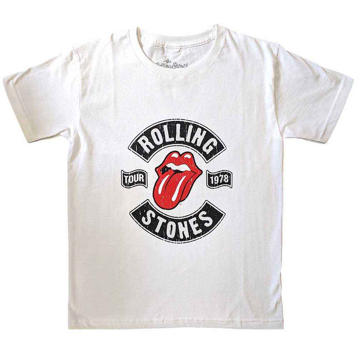 The Rolling Stones 'US Tour 1978' (White) Kids T-Shirt