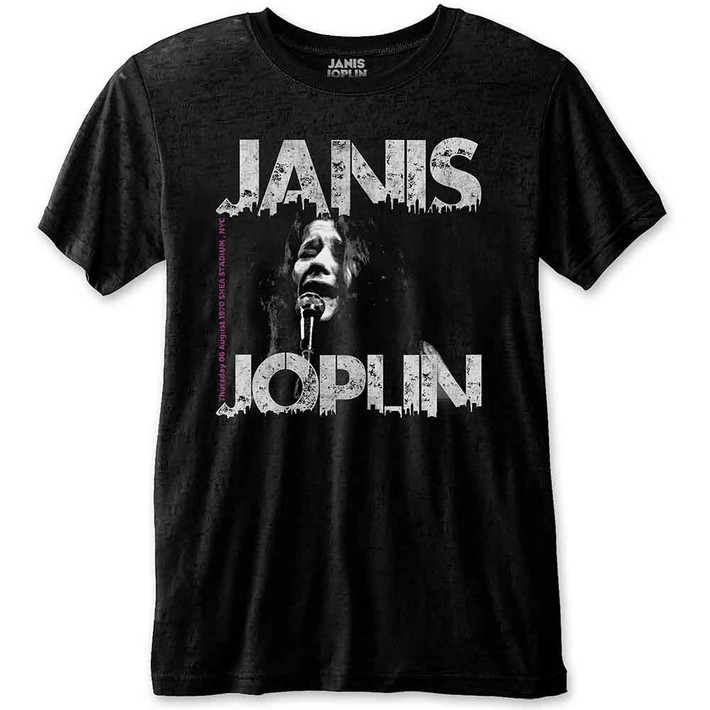 Janis Joplin 'Shea '70' (Black) T-Shirt