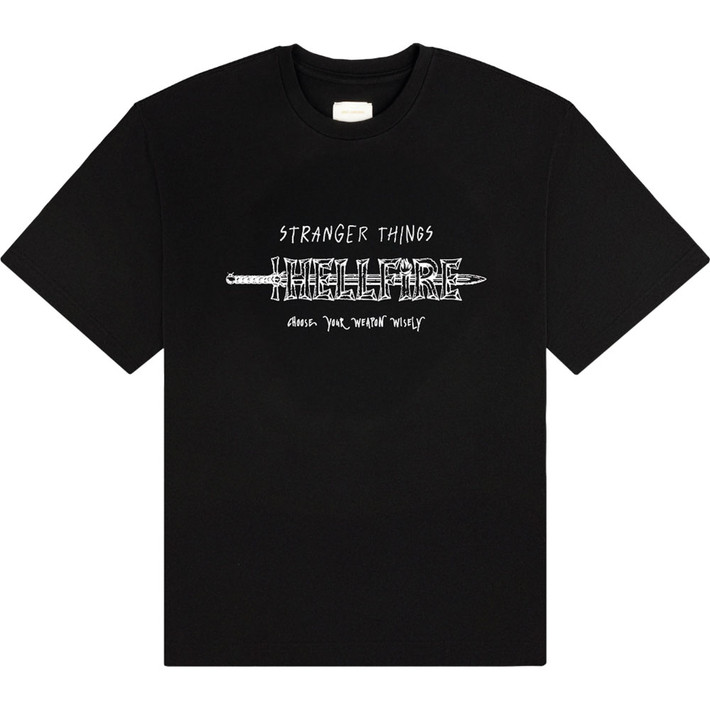 Stranger Things 'Hellfire' (Black) T-Shirt
