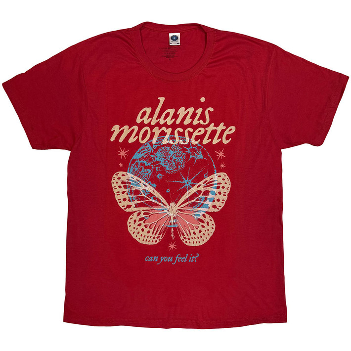 Alanis Morissette 'Can You Feel It' (Red) T-Shirt