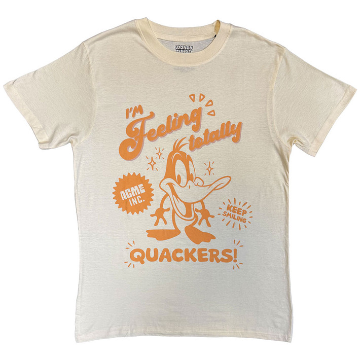 Looney Tunes 'Feeling Totally Quackers' (Natural) T-Shirt