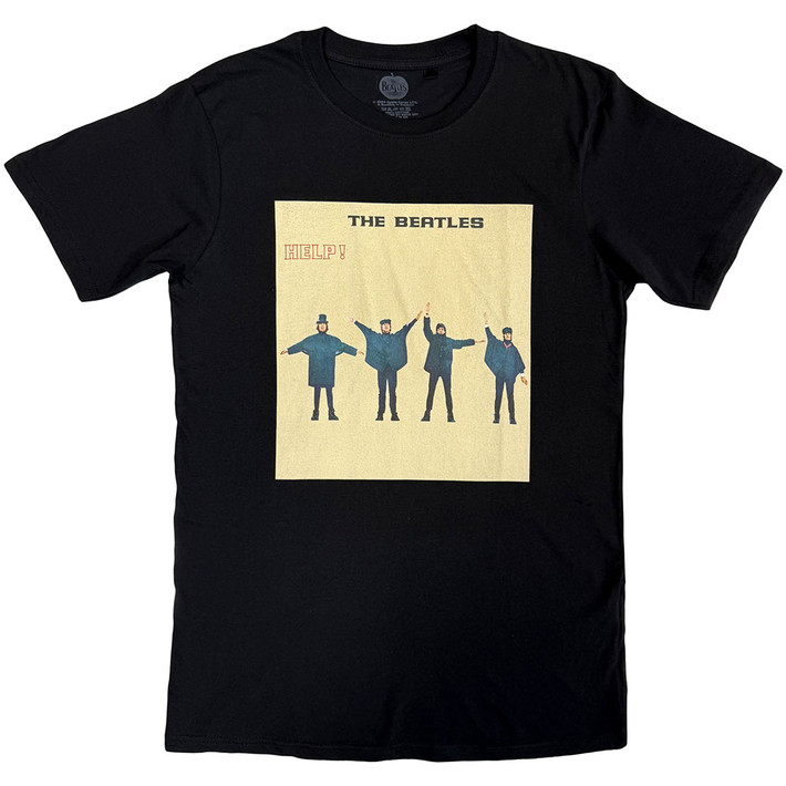 The Beatles 'Help! Album Cover' (Black) T-Shirt