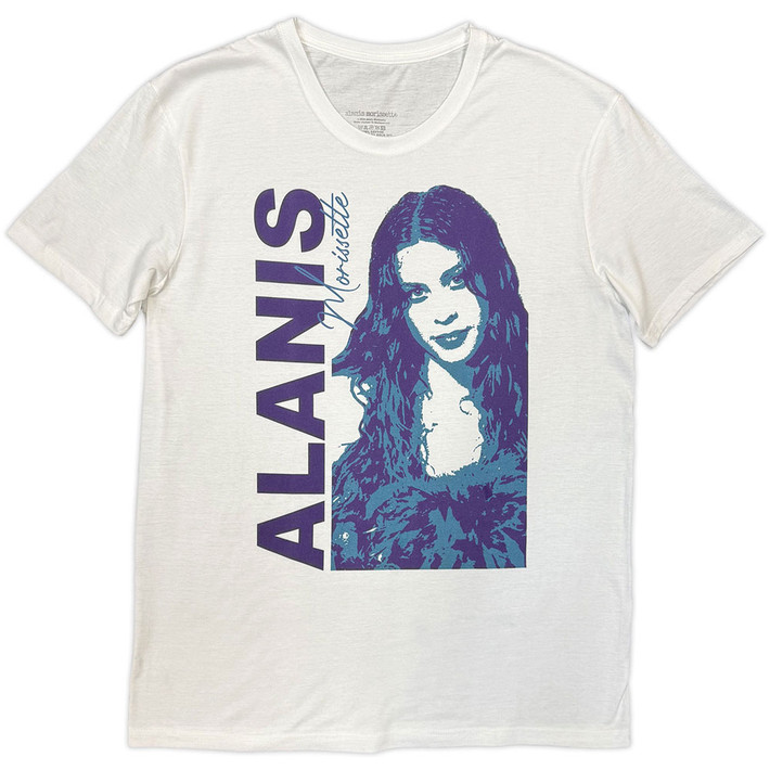 Alanis Morissette 'Portrait Photo' (White) T-Shirt