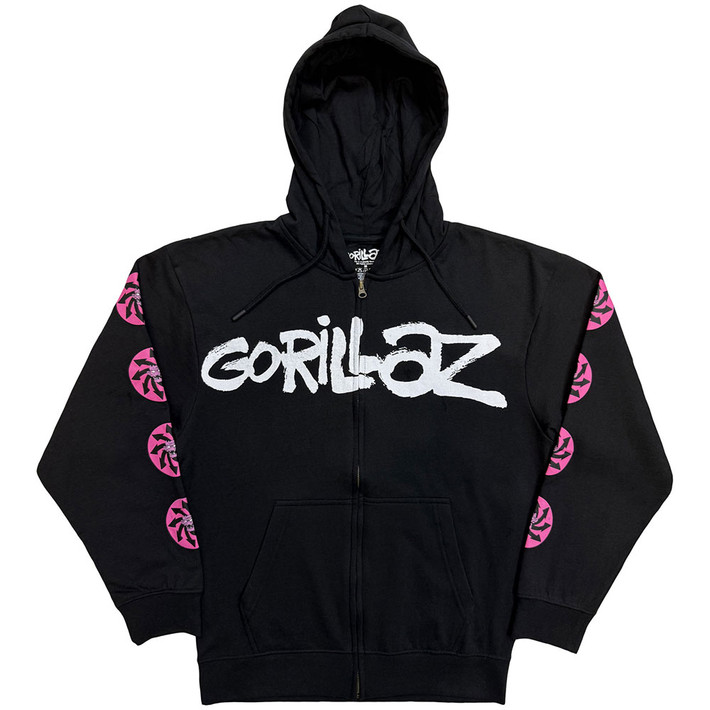 Gorillaz 'Repeat Pazuzu' (Charcoal Grey) Zip Up Eco Hoodie