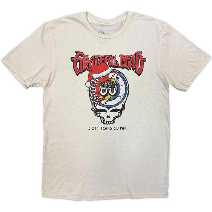 Grateful Dead 'Santa Hat Stealie' (Natural) T-Shirt