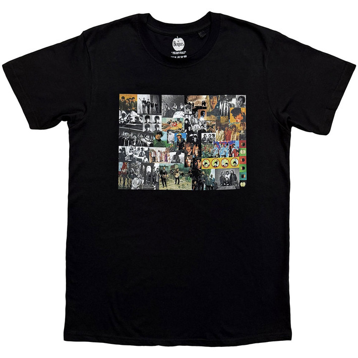 The Beatles 'Collage Montage' (Black) T-Shirt