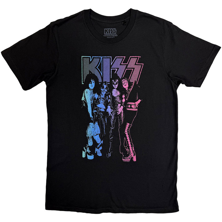 KISS 'Purple Band' (Black) T-Shirt