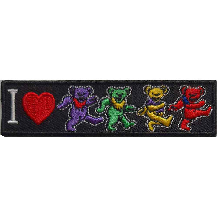 Grateful Dead 'I Love Bears' Iron On Patch