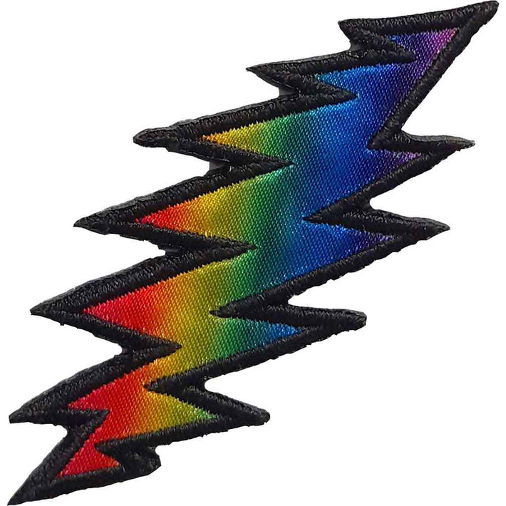 Grateful Dead 'Lightning Rainbow' Iron On Patch