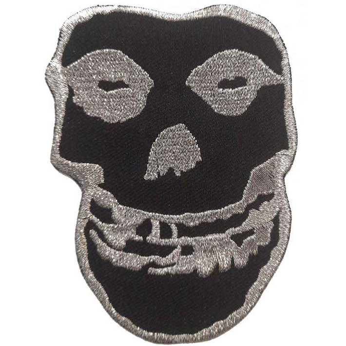 Misfits 'Inverted Silver Skull' Iron On Patch