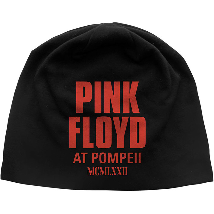 Pink Floyd 'Live In Pompeii JD Print' (Black) Beanie Hat