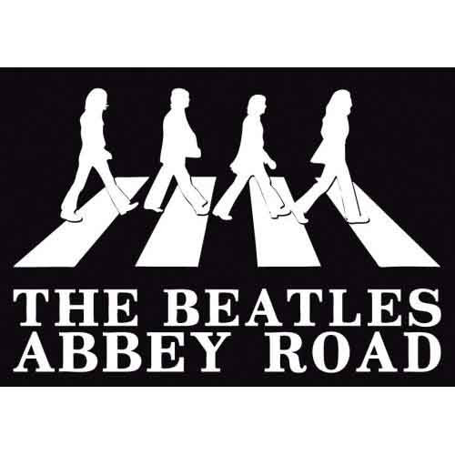 The Beatles 'Abbey Road Crossing Silhouette' (Black & White) Postcard