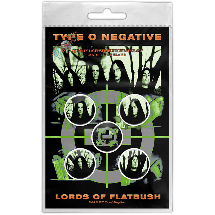 Type O Negative 'Lords Of Flatbush' Button Badge Pack