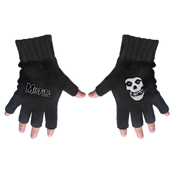 Misfits 'Logo & Fiend' Fingerless Gloves