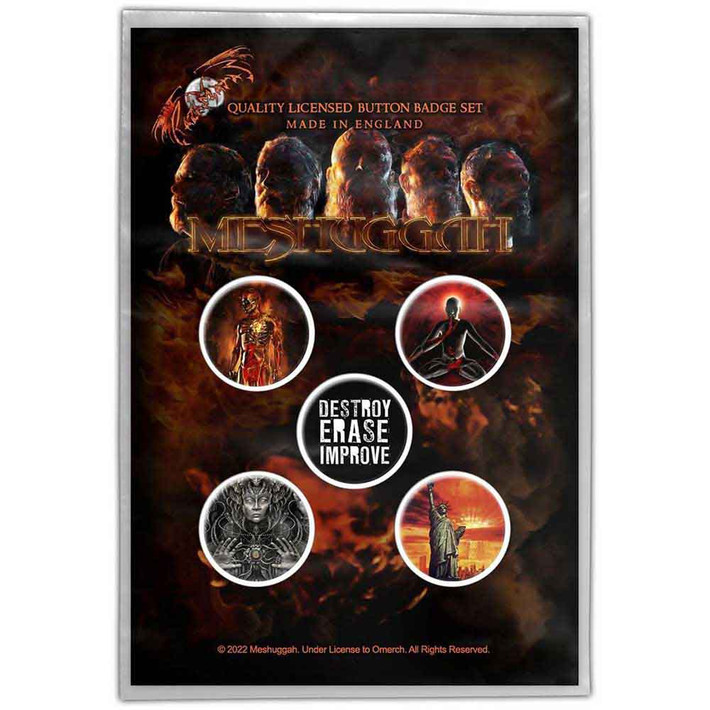 Meshuggah 'Immutable' Button Badge Pack