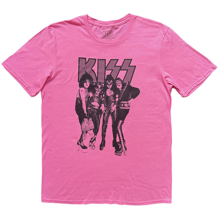 KISS 'Dressed To Kill' (Pink) T-Shirt