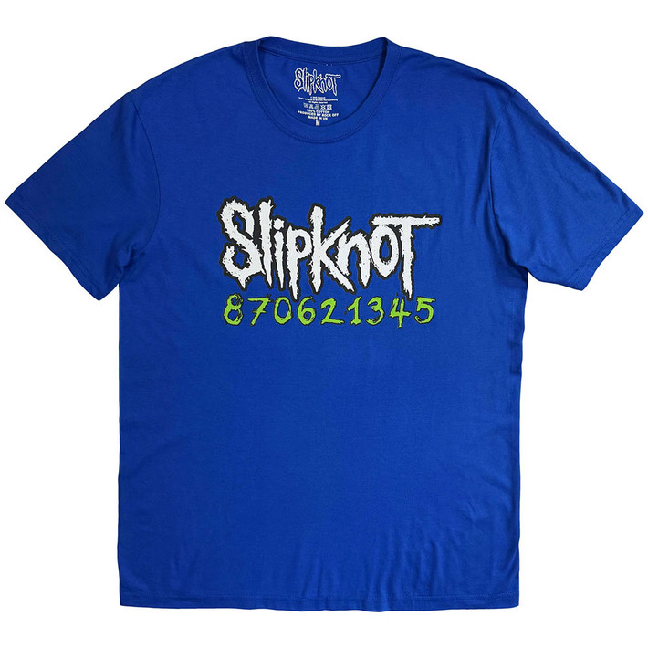 Slipknot 'Don't Ever Judge Me Neon' (Blue) T-Shirt