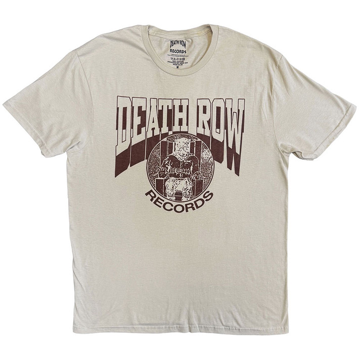 Death Row Records 'Execution Circle Mono' (Sand) T-Shirt
