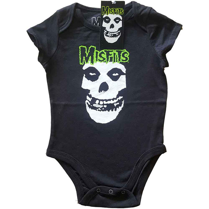 Misfits 'Skull & Logo' (Black) Eco Baby Grow