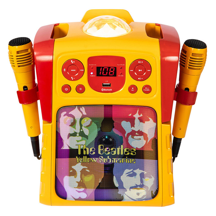 The Beatles 'Yellow Submarine Faces' Karaoke Speaker with Lightshow & 2 Microphones