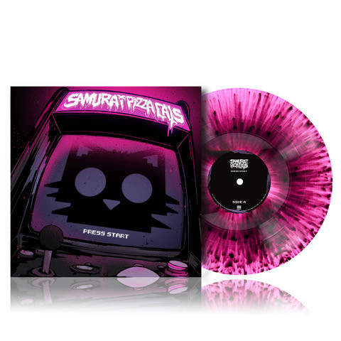 Samurai Pizza Cats 'Press Start' LP Pink Lilac Splatter Vinyl