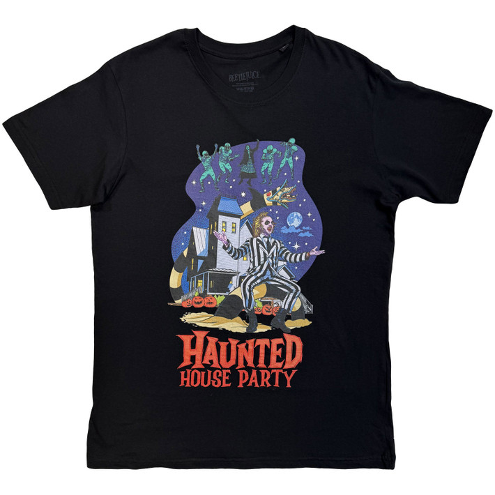 Beetlejuice 'Haunted House Party' (Black) T-Shirt