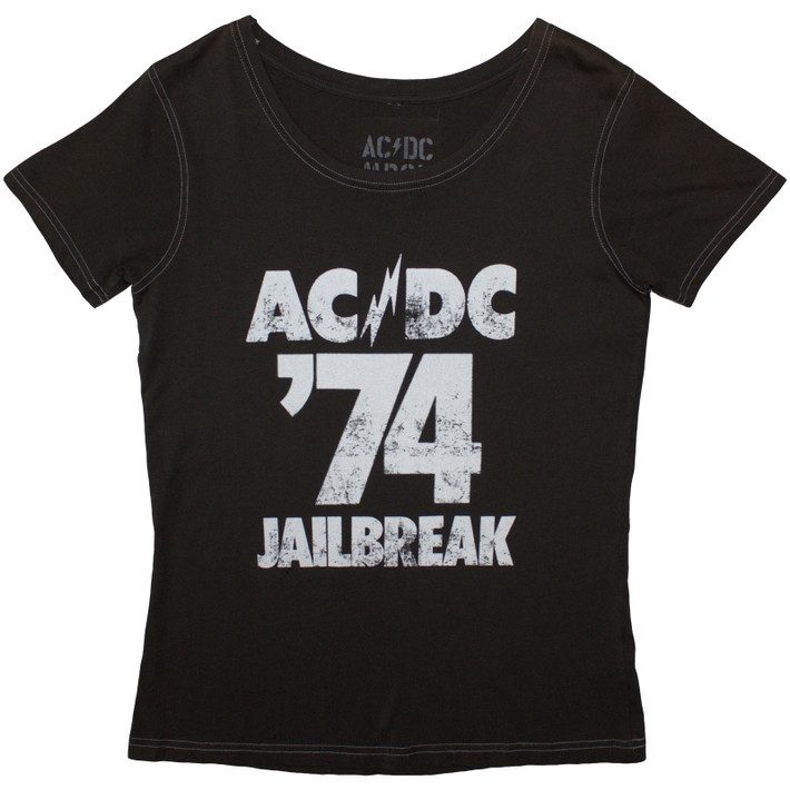 AC/DC '74 Jailbreak' (Grey) Womens Fitted T-Shirt