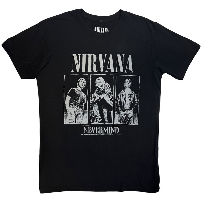 Nirvana 'Nevermind Tracklist' (Black) Carbon T-Shirt