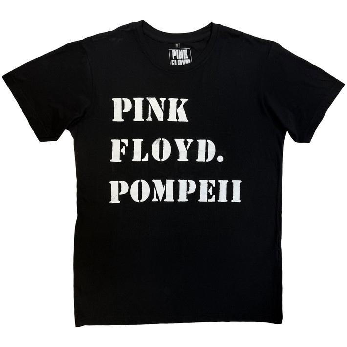 Pink Floyd 'Pompeii Stencil' (Black) Carbon T-Shirt