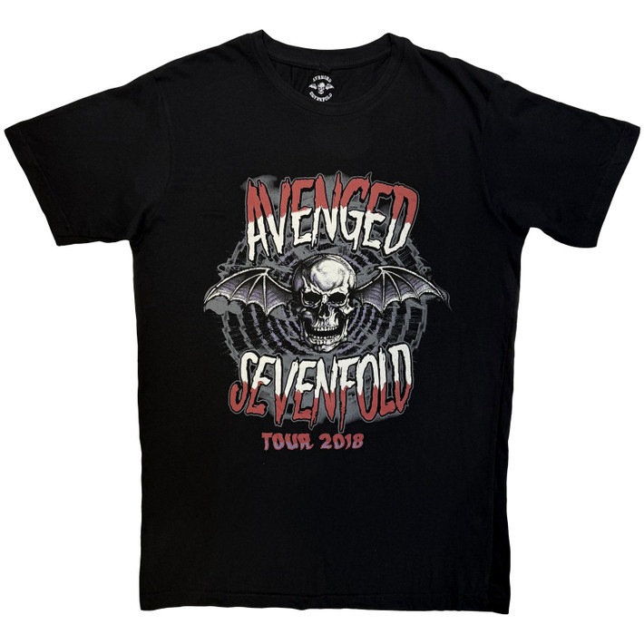 Avenged Sevenfold 'Tour '18' (Black) Carbon T-Shirt