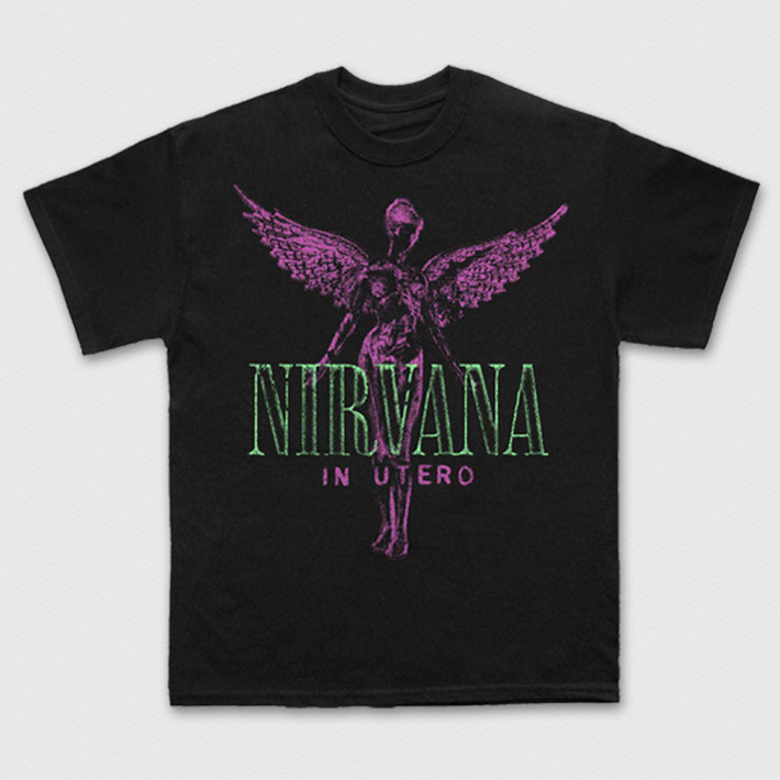 Nirvana 'In Utero Purple Angel' (Black) Carbon T-Shirt